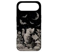 Carcasa para iPhone Air Vintage Halloween Cat Bat Wings Fall Cute Fairycore Graphic