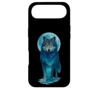 Carcasa para iPhone Air Vintage Icy Moon in Galaxy Forest Grey Wolf Hunting