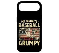 Carcasa para iPhone Air Vintage My Favorite Baseball Player Calls Me Grumpy Bandera de Estados Unidos