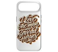 Carcasa para iPhone Air Vintage Script I Love One Man and Varial Horses Rider