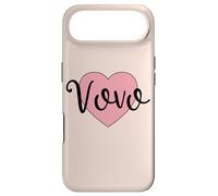 Carcasa para iPhone Air Vovo Portuguesa Grandma Grandmother Pink Heart Simple Vovo