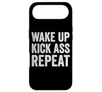 Carcasa para iPhone Air Wake Up Kick Ass Repeat Sign Saying Wake Up Kick Ass Repeat