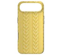 Carcasa para iPhone Air Warm Yellow Sweater Knit Print Pattern Winter Aesthetic