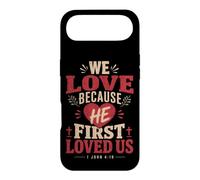 Carcasa para iPhone Air We Love Because He First Loved US 1 Juan 4:19 Versículo de la Biblia