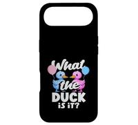 Carcasa para iPhone Air What The Duck Is It Funny Gender Reveal - Globos de Juego de Palabras