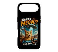 Carcasa para iPhone Air What The Meow Funny Shocked Cat UFO Alien Flying Saucer