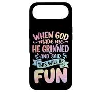Carcasa para iPhone Air When God Made Me He Grinned and Said This Will Be Fun