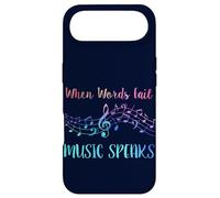 Carcasa para iPhone Air When Words Fail Music Speaks Banda Orquesta Profesor Músico
