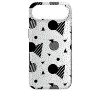 Carcasa para iPhone Air White Black Monochrome Circle Triangle Stripe Dots Pattern