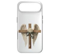 Carcasa para iPhone Air White Rose Flower Christian Cross For Women and Blessed Mom