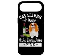 Carcasa para iPhone Air Wine Makes Everything Fine Cavalier King Charles Spaniel Dog
