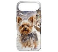 Carcasa para iPhone Air Winter Wonderland Yorkie Acuarela Perro de Invierno