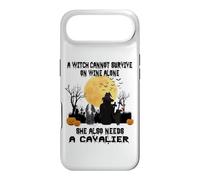 Carcasa para iPhone Air Witch Wine and Cavalier Dog Mom Funny Halloween Costume
