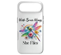 Carcasa para iPhone Air with Brave Wings She Flies Dragonfly Rainbow Daisy Flower