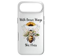 Carcasa para iPhone Air with Brave Wings She Flies Flower Bee Daisy Floral Sunflower