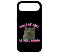 Carcasa para iPhone Air Woke Up Sexy As Hell Again Funny Cat Meme Sarcastic