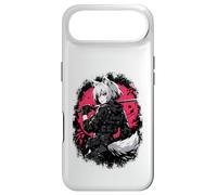 Carcasa para iPhone Air Wolf Anime Girl Samurai Katana Rosa Negro Diseño Estético