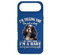 Carcasa para iPhone Air Womens Funny Mom Says Im A Baby Tricolor Cavalier Dog Lover