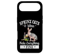 Carcasa para iPhone Air Womens Girls Funny Wine Fine Sphinx Cat Lover