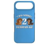Carcasa para iPhone Air Womens Girls I Was Normal 2 Dachshunds Ago Black Tan Lover