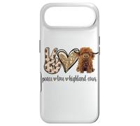 Carcasa para iPhone Air Womens Girls Peace Love Heifer Scottish Highland Cow Lover