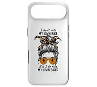 Carcasa para iPhone Air Womens Messy Bun I Dont Ride My Own Bike I Do Ride Own Biker