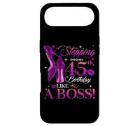 Carcasa para iPhone Air Womens Stepping Into My 45th Birthday 45 Year Old Bday Queen
