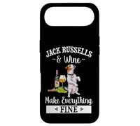 Carcasa para iPhone Air Womens Wine Makes Everything Fine Jack Russell Terrier Lover