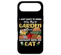 Carcasa para iPhone Air Work In My Garden and Hangout with My Cat Plantas Botánica