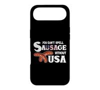Carcasa para iPhone Air You Cant Spell Sausage Without USA 4th of July American Flag