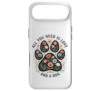 Carcasa para iPhone Air You Need Is Love and A Dog Floral Design para los Amantes de Las Mascotas