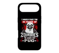 Carcasa para iPhone Air Zombies To Save My Pug Funny Dog Lover For Halloween