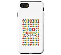 Carcasa para iPhone SE (2020) / 7/8 100 días de Escuela Constructor de Bloques Estudiante Constructor de Ladrillos