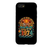 Carcasa para iPhone SE (2020) / 7/8 52nd Birthday Retro Sloth Tropical Vintage 1974 52 Years Old