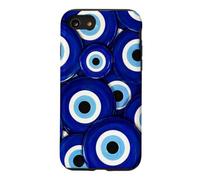 Carcasa para iPhone SE (2020) / 7/8 Acuarela de protección de Collage de Ojos malvados Azul estético