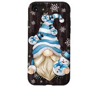 Carcasa para iPhone SE (2020) / 7/8 Aesthetic Snowflake Pattern with Snowman and Winter GNOME