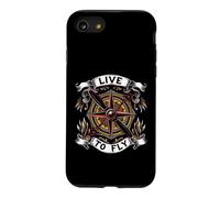 Carcasa para iPhone SE (2020) / 7/8 Airplane Pilot Live To Fly Aviation Compass Art