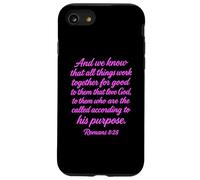 Carcasa para iPhone SE (2020) / 7/8 All Things Work Together For Good Romans 8:28 Versículo de la Biblia