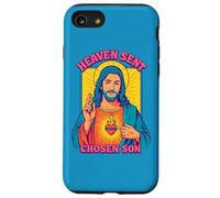 Carcasa para iPhone SE (2020) / 7/8 Anime Manga Jesús Sagrado Corazón Cristiano Retro Pop Art Azul