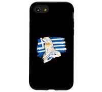 Carcasa para iPhone SE (2020) / 7/8 Antiguo Guerrero Griego Espartano sobre Bandera de Grecia Vintage