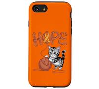 Carcasa para iPhone SE (2020) / 7/8 Apéndice Concientización sobre el Cáncer Cinta Naranja Lindo Gato
