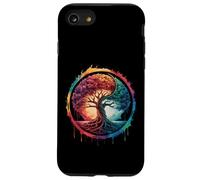 Carcasa para iPhone SE (2020) / 7/8 Árbol de la Vida Naturaleza Colorida Yin Yang Zen Yoga Meditación