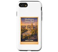 Carcasa para iPhone SE (2020) / 7/8 Arte Retro de Viaje aéreo de la Ciudad de Nueva York Washington Square Park