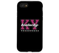 Carcasa para iPhone SE (2020) / 7/8 Arte Universitario Retro de Voleibol de Kentucky con Leopardo Rosa