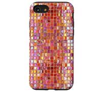 Carcasa para iPhone SE (2020) / 7/8 Azulejos de Mosaico de Vidrio Italiano Sicilia Rosa Naranja Preppy