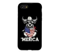 Carcasa para iPhone SE (2020) / 7/8 Bandana Barral Racer con la Bandera Estadounidense de Rodeo Cowboy Country