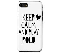 Carcasa para iPhone SE (2020) / 7/8 Bonita Cita de «Keep Calm and Play Polo Horse» para un Amante de la equitación