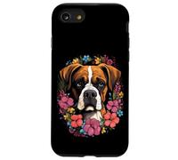 Carcasa para iPhone SE (2020) / 7/8 Boxer - Ramo de Flores con Cara de Perro Cervatillo Boxeador dueño criador mamá