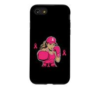 Carcasa para iPhone SE (2020) / 7/8 Boxing Black African American Fight Breast Cancer Ribbon