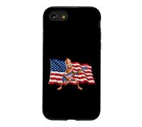 Carcasa para iPhone SE (2020) / 7/8 Brainrot 4th July US Flag America Tung Sahur Electric Guitar
